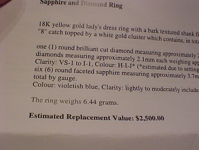 English Vintage Sapphire & Diamond Cluster Ring