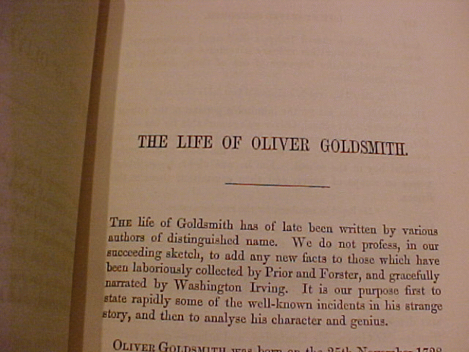 Circa 1854 Oliver Goldsmith, Collins & Warton Group
