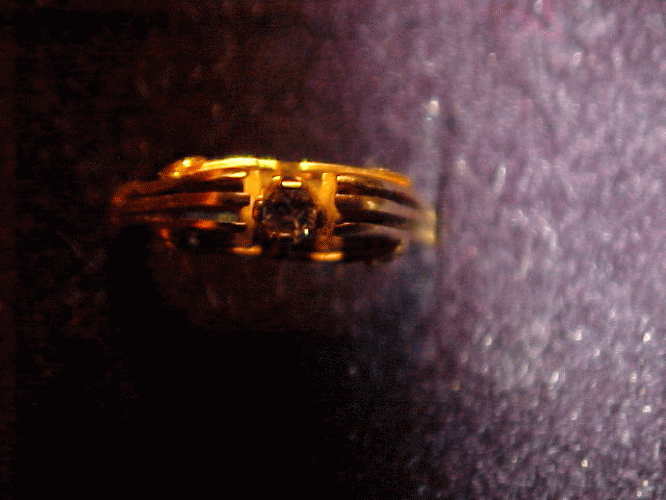 Miners Wife Antique  Gold & Diamond Wedding Ring