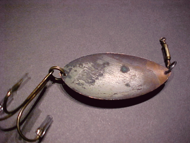 Vintage Acme Fiord Spoon, 1/4oz nickel/orange fishing spoon #18824
