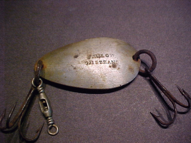 Vintage Acme Fiord Spoon, 1/4oz nickel/orange fishing spoon #18824